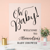 Oh, Baby! Script Baby Dusche Willkommen Acrylschild (Hochzeit)
