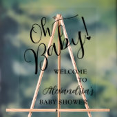 Oh, Baby! Script Baby Dusche Willkommen Acrylschild (Neutral)