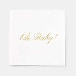 Oh Baby-Script Geschlecht Neutrale Baby-Dusche Nap Serviette