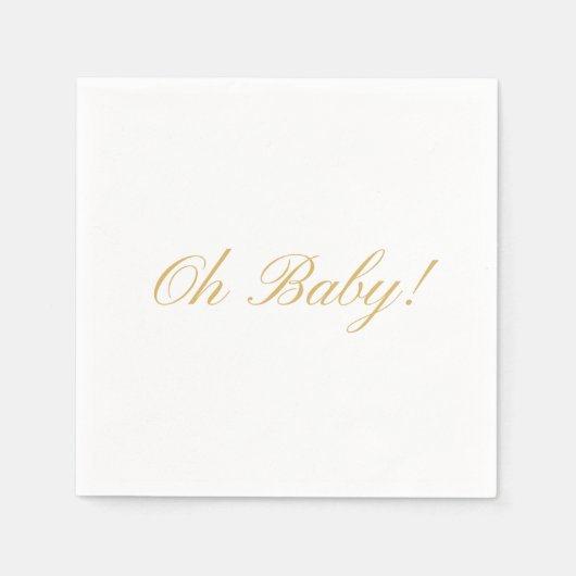 Oh Baby-Script Geschlecht Neutrale Baby-Dusche Nap Serviette (Vorderseite)