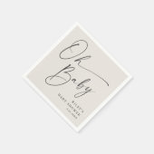 Oh Baby Script moderne Gender Neutral Baby Dusche Serviette (Ecke)