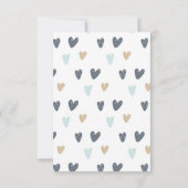 Oh Baby Shower Blue Boho Rainbow Vielen Dank Dankeskarte (Rückseite)