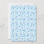 Oh Baby Shower Blue Einladung (Rückseite)