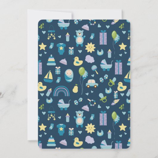 Oh Baby Shower Einladung (Rückseite)