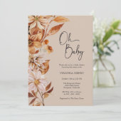 Oh Baby Shower Einladung (Stehend Vorderseite)
