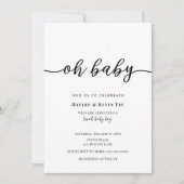 Oh Baby Shower Einladung (Vorderseite)