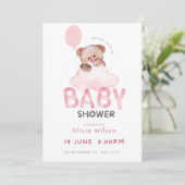 Oh Baby Shower Feier Design Einladung (Stehend Vorderseite)