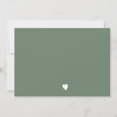 Oh Baby Shower Green Gender neutral Einladung (Rückseite)