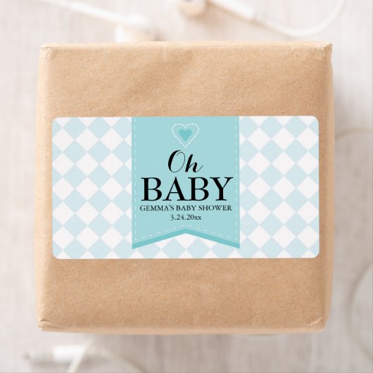 Oh Baby Shower Mini Champagne Label Boy (Insitu)