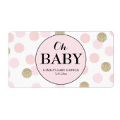 Oh Baby Shower Mini Champagne Label Girl (Vorne)