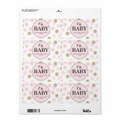 Oh Baby Shower Mini Champagne Label Girl (Vorne)
