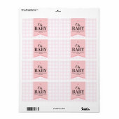 Oh Baby Shower Mini Champagne Label Girl (Vorne)
