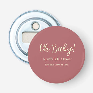 oh Baby Shower Name Datum Maron einfach minimal tr Flaschenöffner