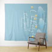 Oh Baby Shower Niedlich Blue Foto Stand Hintergrun Wandteppich (Beispiel (Horizontal))