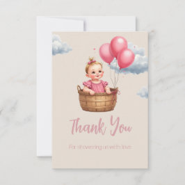 Oh Baby Shower Pink Dankeskarte