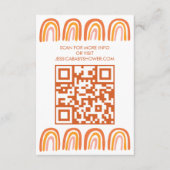 OH BABY SHOWER Rainbow CUSTOM QR CODE Begleitkarte (Vorderseite)