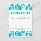 OH BABY SHOWER Sweet Blue Rainbow CUSTOM Begleitkarte (Vorderseite)