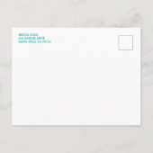 OH BABY SHOWER Sweet Blue Rainbow CUSTOM Einladungspostkarte (Rückseite)