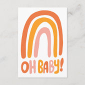 OH BABY SHOWER Sweet Orange Rainbow CUSTOM Begleitkarte (Rückseite)