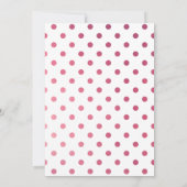 Oh Baby Shower Trendy Pink Glitzer Polka Dots Einladung (Rückseite)
