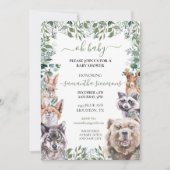 Oh Baby Shower Woodland Forest Animals Einladung (Vorderseite)