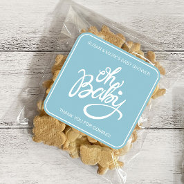Oh Baby ShowSquare Sticker - Blau