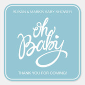 Oh Baby ShowSquare Sticker - Blau (Vorderseite)