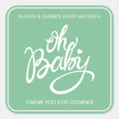 Oh Baby ShowSquare Sticker - Green Baby Shooter (Vorderseite)