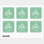 Oh Baby ShowSquare Sticker - Green Baby Shooter (Blatt)