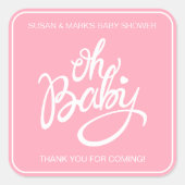Oh Baby ShowSquare Sticker - Pink (Vorderseite)