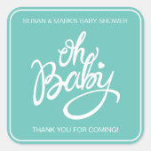 Oh Baby ShowSquare Sticker - Türkis (Vorderseite)