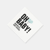 Oh Baby Simple Blue Balloon Baby Dusche Napkin Serviette (Ecke)