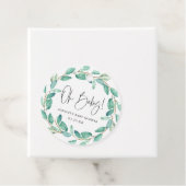 Oh Baby Simple Eucalyptus Blätter Baby Shower Geschenkanhänger (Beispiel)