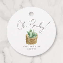 Oh Baby Simple Succulent Baby Dusche Geschenkanhänger