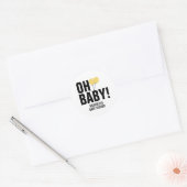 Oh Baby Simple Yellow Balloon Baby Shockhecker Runder Aufkleber (Umschlag)