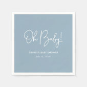 Oh Baby Sky Blue Personalisiert Baby Dusche Serviette (Vorderseite)