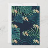 Oh Baby Sleeping Sloth Palm Leaf Babydusche Einladung (Rückseite)