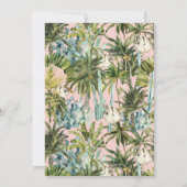 Oh Baby Sloth Floral Jungle Girl Baby Shower Einladung (Rückseite)