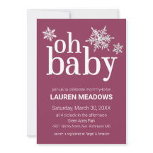 Oh Baby Snowflake Winter Baby Dusche Einladung