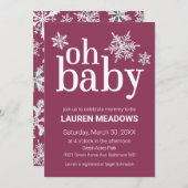 Oh Baby Snowflake Winter Baby Dusche Einladung (Vorne/Hinten)