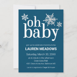 Oh Baby Snowflake Winter Baby Dusche Einladung