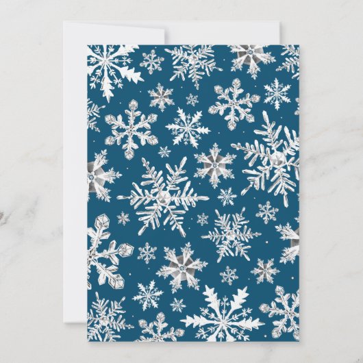 Oh Baby Snowflake Winter Baby Dusche Einladung (Rückseite)