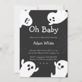 Oh Baby Spooky Ghost Halloween Fall Baby Dusche Einladung (Vorderseite)