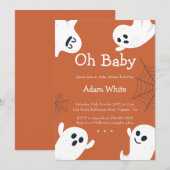 Oh Baby Spooky Ghost Halloween Fall Baby Dusche Einladung (Vorne/Hinten)