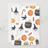 Oh Baby Spooky Halloween Kinderdusche Einladung (Rückseite)