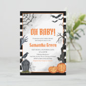Oh Baby Spooky Halloween Kinderdusche Einladung (Stehend Vorderseite)