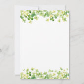 Oh Baby St. Patrick’s Day Green Baby Shower Einladung (Rückseite)