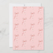 Oh Baby Stars Pink Bow Baby Dusche Einladung (Rückseite)