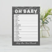 Oh Baby String Light | Graues Word-Scramble-Spiel (Stehend Vorderseite)