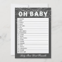 Oh Baby String Light | Graues Word-Scramble-Spiel